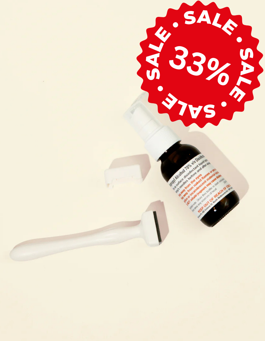 Derma Stamp with Disinfectant Spray